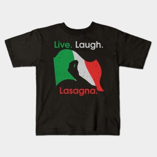 Live Laugh Lasagna Kids T-Shirt